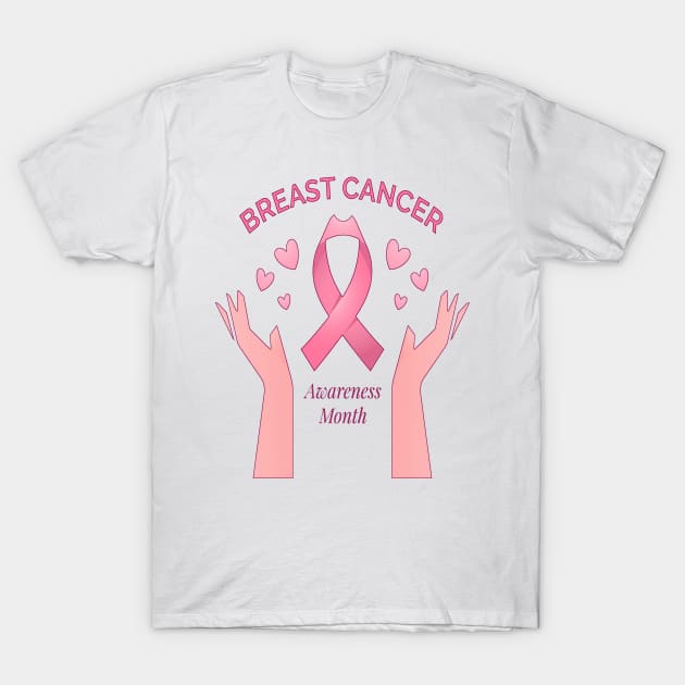 In October We Wear Pink Breast Cancer Awareness Survivor T-Shirt by Goods-by-Jojo